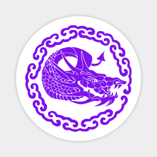 A Purple Dragon In Clouds Magnet